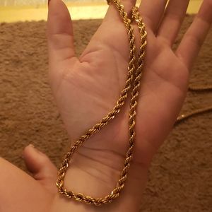 Vintage monet gold plated rope chain